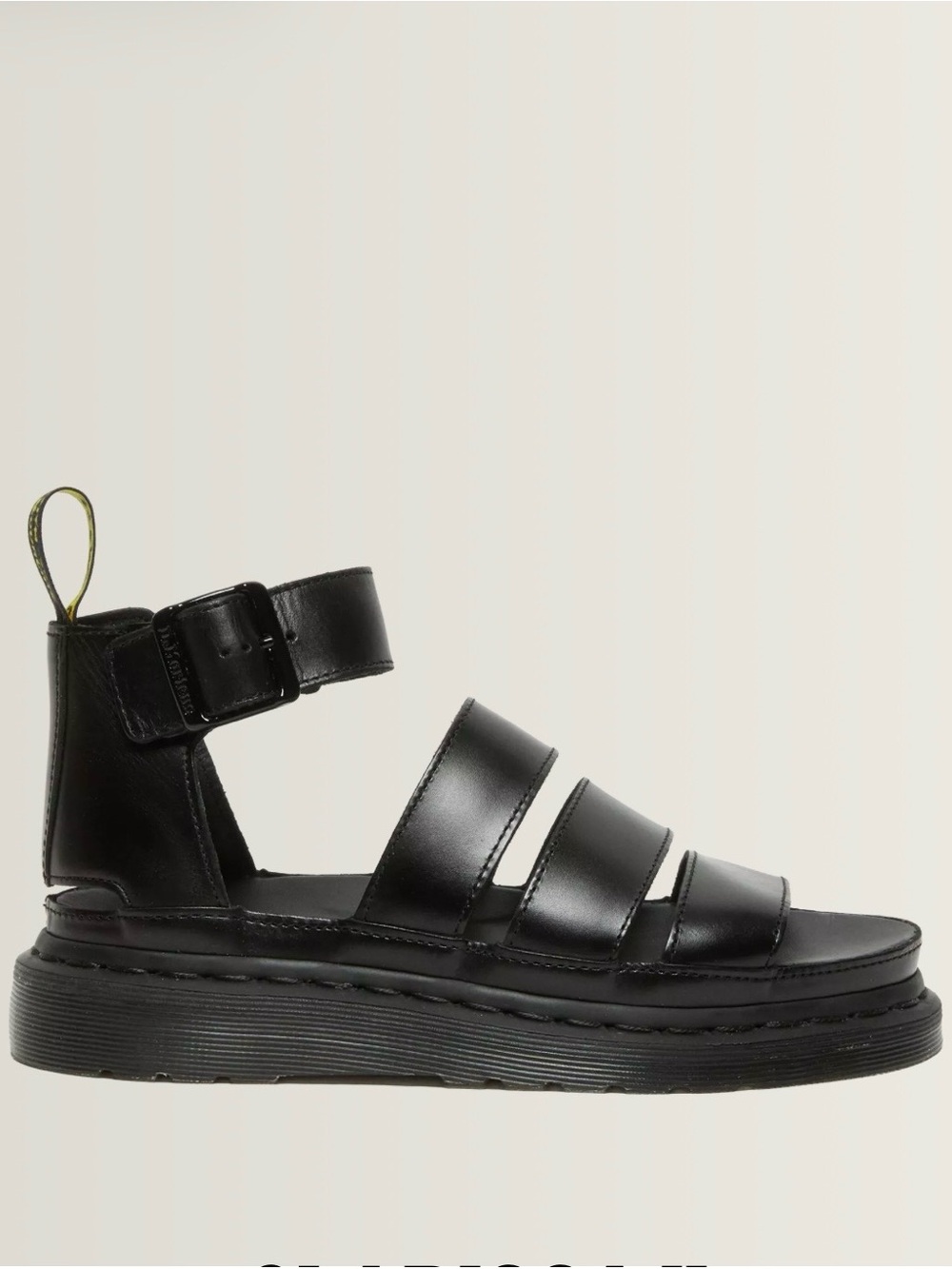 Dr. Martens Black Clarissa II Women’s Leather Strap Sandals